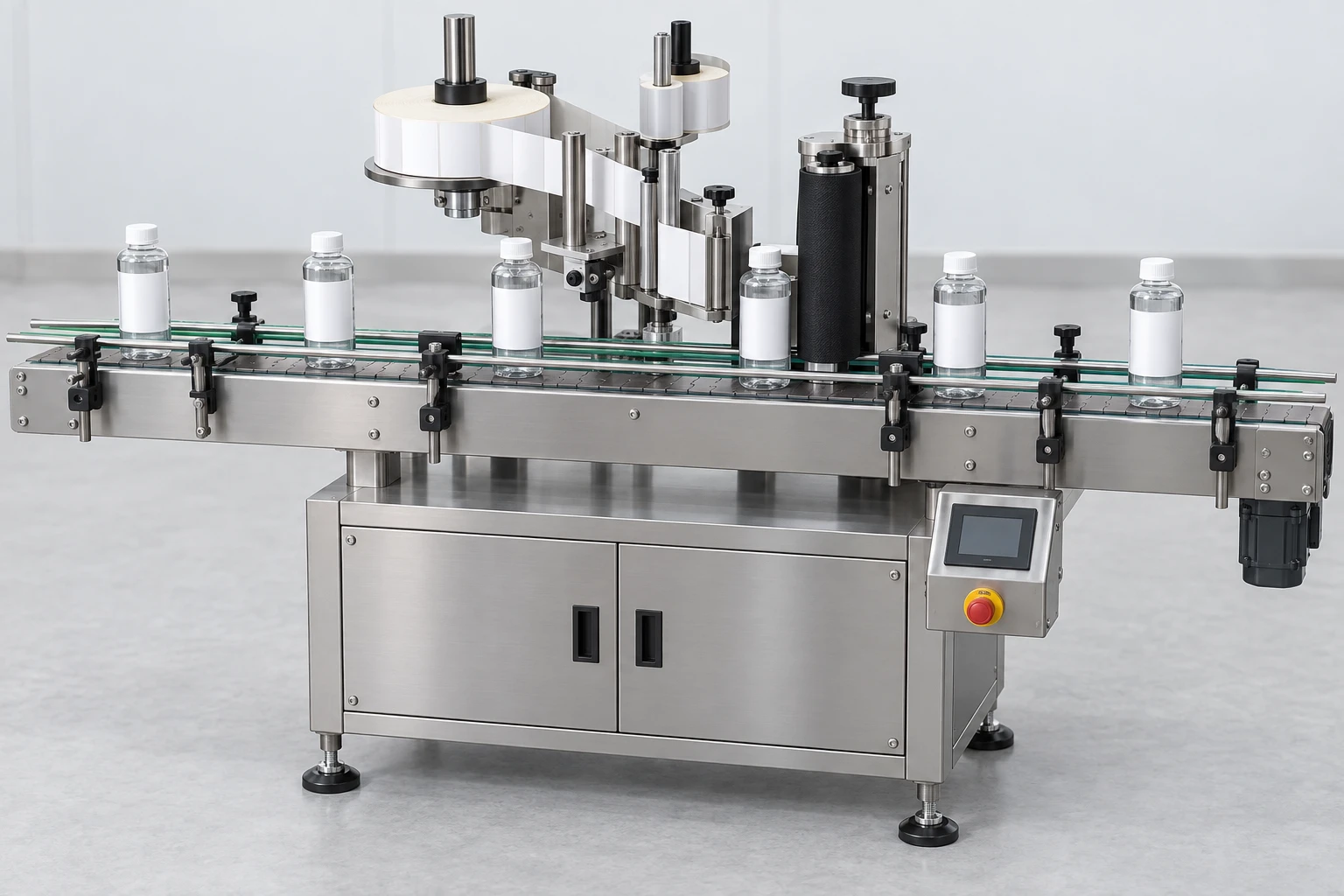 Wrap-around bottle labelling machine — illustrative image